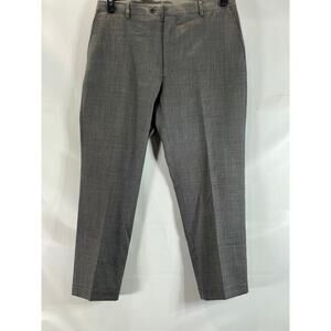 PRONTO UOMO Men's Black Modern-Fit Flat Front Wool Dress Pants SZ 39X30